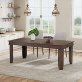 Garvee Modern Rustic Farmhouse Dining Table for 6-8 – 71" Heavy-Duty Rectangular Kitchen & Dining Room Table, Sturdy Wooden Frame, Spacious Surface – Cuban Birch - Dark Rustic Birch
