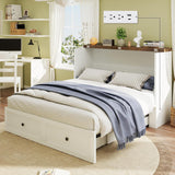 Garvee Farmhouse Queen Murphy Bed with Charging Station – Heavy Duty Fold-Down Cabinet – 900lbs Capacity – Built-in Storage for Bedroom, Living Room, or Office – White Queen US Standard - White
