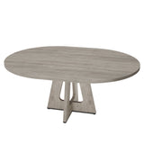 Garvee Modern Extendable Round Dining Table for 4-8 – Space-Saving Durable MDF Board & Metal Frame, Adjustable Multi-Functional Design, Perfect for Dining Room, Kitchen, Living Room – Gray - Gray