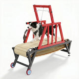 Garvee Heavy Duty Dog Treadmill for Large and Medium Breeds – Carbon Steel Slatmill, 3 Adjustable Ramps, Brake – Non-Powered Indoor & Outdoor Canine Fitness – Red
