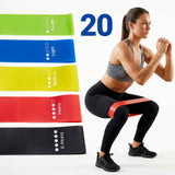 Garvee 20-Pack Resistance Loop Bands Set, Eco-Friendly TPE Fitness Exercise Exercise Bands for Home Gym, Yoga, Pilates, Physical Therapy & Strength Training (Bulk 20 Pack)