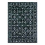 Garvee 8' × 10' Vintage Persian Medallion Area Rug, Machine Washable Non-Slip Low-Pile Soft Rug for Living Room, Bedroom & Dining Room, Black/Gray - Black/Gray