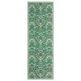 Garvee 2' x 6' Vintage Botanical Floral Runner Rug, Machine Washable Non-Slip Low-Pile Soft Rug for Hallway, Kitchen, Entryway & Bedroom, Green - Green