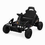 Garvee 12V Kids Ride-On Car, Battery Powered Electric Vehicle - Dual Motors - 4-Wheel Design - EVA Wheels - Rechargeable Driving Toy - Color: Black - Black