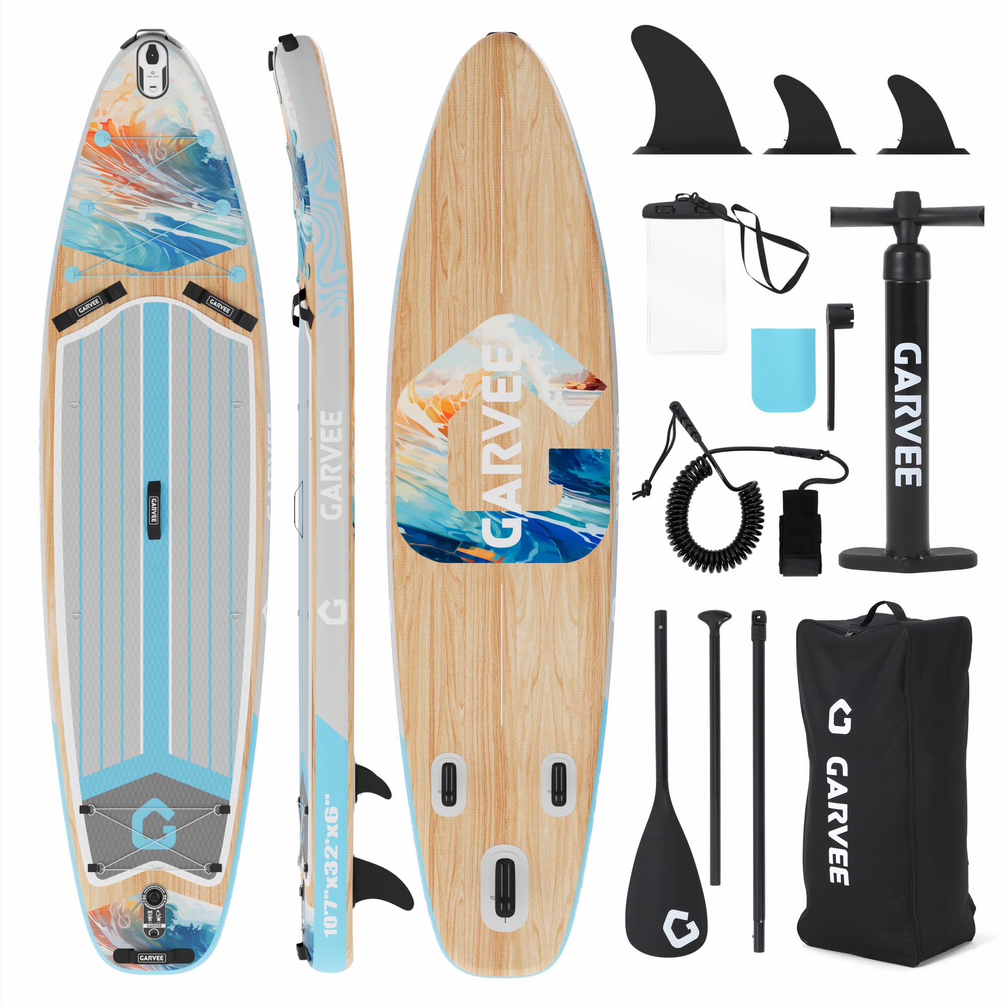 Garvee Inflatable Stand Up Paddle Board 10'6