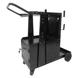 Garvee Heavy Duty Multi-Tier Metal Welding Cart - 220 lbs Capacity Rolling Welder Trolley for MIG, TIG, MMA & Plasma Cutters with 360° Swivel Casters, Safety Chains, and Cable Hooks