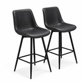 Garvee Stylish Modern Bar Stool – Comfortable & Durable Seating for Home Bar, Kitchen Island, or Game Room - Dark Gray