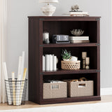 Garvee Farmhouse 3-Tier Bookcase, Rustic Plain Book Shelf with Storage Open Display Bookshelves, Space-Saving Industrial Design Home Decor Furniture for Office, Living Room, Bedroom, Cherry - Cherry