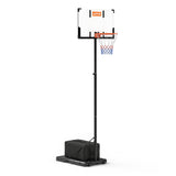Garvee 44x28-Inch Portable Basketball Hoop System – 5.8-10ft Height Adjustable Steel Pole & Impact-Resistant Backboard with Wheeled Base (Black)
