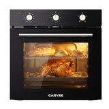 Garvee 24" Built-In Electric Wall Oven - 2.5 Cu.Ft 2000W 360° Convection Single Oven with 5 Rack Positions, Black - Black