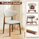 Garvee Ergonomic & Comfortable Dining Chairs Set of 8 – Mid-Century Modern, Beige Linen Seats, Solid Wood Legs, Space-Saving, 300lb Weight Capacity, for Kitchen, Dining Room, Café, Bedroom, Modern Farmhouse Accent, Color: 1