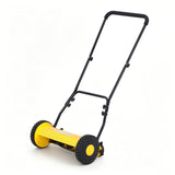 Garvee 14-Inch Manual Reel Lawn Mower, 5-Blade Push Mower with Adjustable Cutting Height, Lightweight & Quiet, Eco-Friendly Grass Cutter for Small Yards, Yellow - Yellow