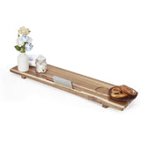 Garvee Wooden Bathtub Tray with Expandable Design, Adjustable Fit, Honey Brown