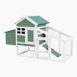 Garvee Cedar Wooden Chicken Coop, Large Outdoor Hen House with Nesting Boxes and Poultry Run for Backyard
