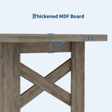 Garvee Spacious & Sturdy Farmhouse Dining Table for 6-8 – 71" Rectangular Wood Table with Thick Top, Durable Triangular Legs, Rustic Finish – Perfect for Dining Room or Kitchen, Easy Assembly, Vintage Gray