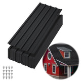 Garvee Corrugated Metal Roofing Panels 20-Pack, 3.54ft Galvanized Steel Roof Sheets (42.52"x 16.77") with Screws, All-Weather Matte Black Siding Wall Panels for Shed, Chicken Coop, Fence - Gray