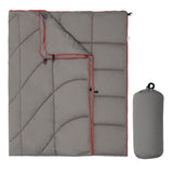 Garvee Multi-Function Camping Blanket - Ultralight Convertible Sleeping Bag & Warm Blanket 79x55 Inch Waterproof for Outdoor Camping, Hiking & Travel - 灰色