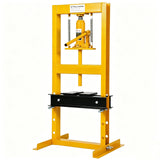 Garvee 6 Ton H-Frame Hydraulic Shop Press – Adjustable Floor Model – Includes Press Plates and Particulate Cover – Durable Steel for Garage or Workshop – Yellow | with particulate cover | 6T