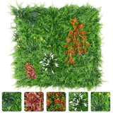 Garvee Artificial Greenery Wall Panels – Mixed Eucalyptus & Maple Leaves, DIY Privacy Screen for Indoor/Outdoor Décor, Simple Setup, with Zip Ties – Size: 1M x 1M, 3pcs