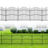 Garvee No-Dig Garden Fence, 10-Pack Metal Panels, 32-Inch Height and 22 FT Total Length, Rustproof Animal Barrier for Yard and Patio