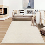 Garvee Ultra Soft Non-Slip Area Rug for Living Room – Modern Abstract Sturdy Beige Carpet – Washable, Spot Resistant, Easy Clean, Low Pile – Bedroom, Dining Room, Office – 8x10ft