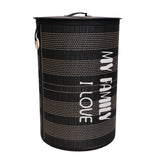 Garvee Collapsible Wicker-Style Laundry Hamper with Lid, 22 Gallon (100L) Tall Clothes Storage Basket for Bathroom & Laundry Room - Black | Color: Black - Black - Cylinder