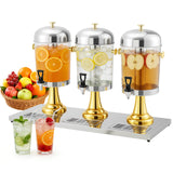 Garvee 6.6 Gallon Commercial Drink Dispenser, Stainless Steel Beverage Dispenser with Ice Core, Stand & Spigot for Cold Juice, Iced Tea and Lemonade at Parties & Weddings, Gold - Gold