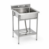 Garvee Heavy Duty Stainless Steel Restaurant Utility Basin –  28x24x40 Inch Deep Single Bowl Workstation Without Faucet, – Freestanding, Easy to Clean, Ideal for Laundry, Bar, Garage
