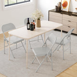 Garvee Heavy Duty Metal Folding Dining Chairs Set of 8 - Portable, Supports Up to 350 lbs, Space-Saving for Indoor & Outdoor Use - Ideal for Dining Room, Office, Parties, Camping - Color: System Default