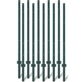 Garvee 6ft Heavy Duty U-Channel Metal Fence Posts (10-Pack) - No-Dig Steel Fencing Stakes with Anchor Plates for Garden Wire Mesh & Yard Borders (5ft Above Ground, Green)