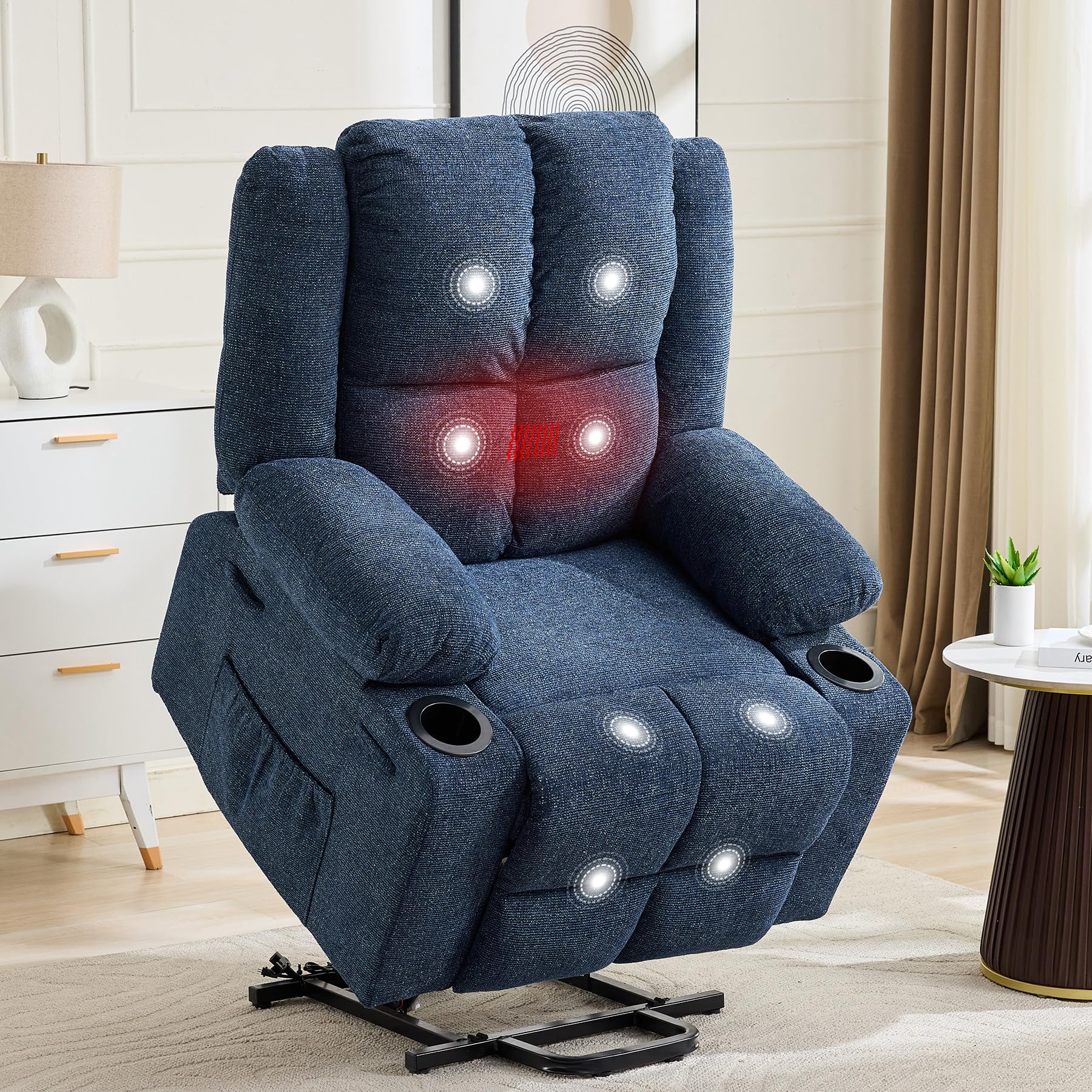Garvee Oversized Power Lift Recliner Chair for Elderly with Massage and ...
