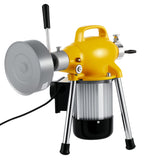 Garvee Electric Drain Cleaning Machine – 500W, 400RPM, Auto-Feed Sewer Snake Auger – 82FT (66FT x 5/8" & 16FT x 3/8") Steel Cables, 6 Cutters – Heavy Duty, Portable, For 3/4"–4" Pipes, Commercial Plumbing – GQ-75-1 Pipe Dredging Machine