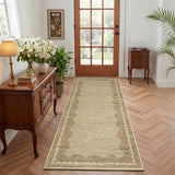 Garvee Washable Non-Slip Jute Runner Rug – Scalloped Edge, Mark Resistant, Modern Neutral Carpet for Entryway, Kitchen, Living Room, Bedroom, Indoor Outdoor – Linen Color, 2x6ft - Nature