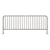 Garvee 102"L x 41"H Steel Crowd Control Barrier. Heavy Duty Metal Guardrail with Interlocking Design. Weather-Resistant Event Fence for Sporting Events. Construction. Traffic Control & Outdoor Security - Coffee - Brown