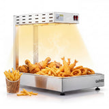 Garvee Commercial Infrared Heat Lamp Food Warmer Station, 10L Stainless Steel Base Countertop Warming Stand - Adjustable Temperature - Easy-Clean Drip Tray, Keeps Fried Foods Crispy