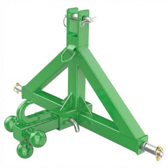 Garvee 3 Point Trailer Hitch 2" Receiver Heavy Duty Cat.1 Towing Ball & Hook Stainless Steel Quick Hitch for Kubota Subcompact Tractor Farm Use - Green