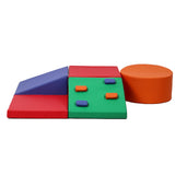 Garvee Soft Foam Climbing Blocks Set for Toddlers – 5-Piece Indoor Active Play Equipment – Crawling, Sliding & Stacking – Preschool Kids Development Toy – Color: 1002XB