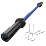 Garvee 4 FT Powerlifting Bar 500LB Capacity – Heavy Duty International Standard, 2" Plates, Knurled Steel Grip, for Bench Press, Deadlift, Squat, Home Gym – Blue - Blue