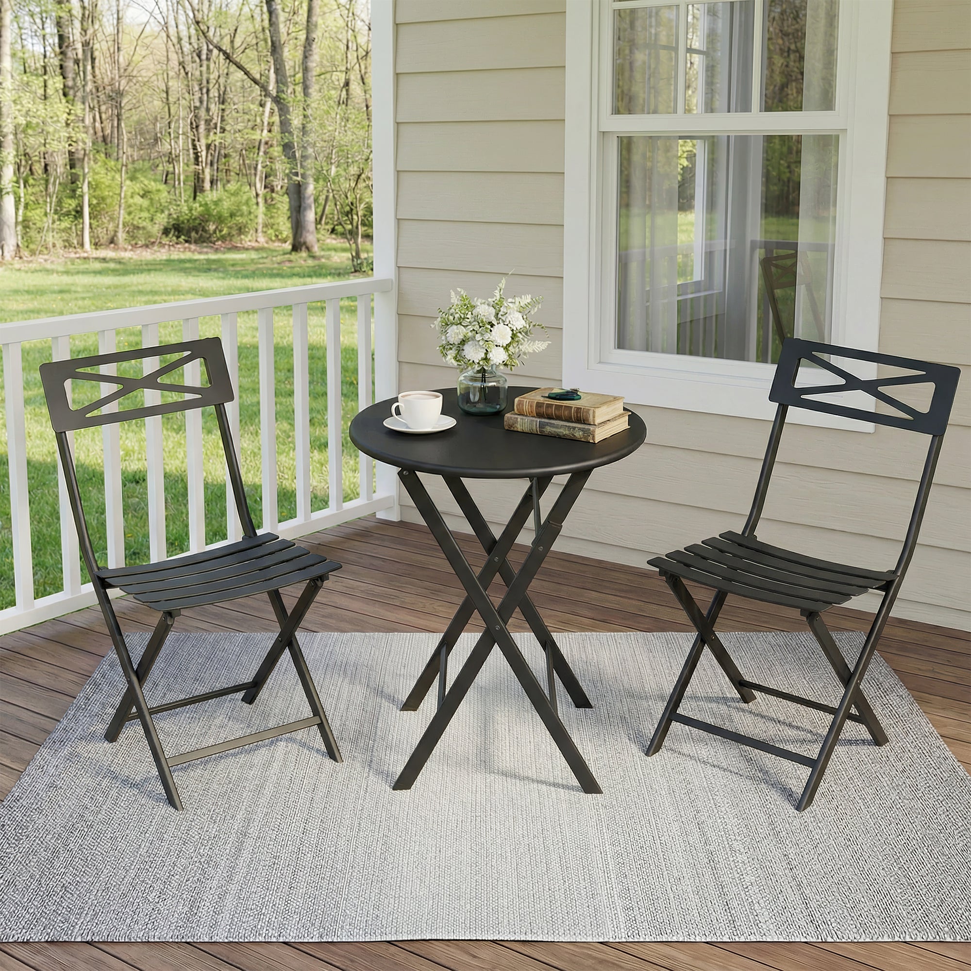 Coffee Table Foldable Metal Garden Table Crestlive Products Round