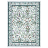 Garvee Washable Folding Area Rug – Non-Slip, Pet Friendly, Floral Print, Easy Clean Carpet for Living Room & Bedroom – Light Beige, 10x13ft - Light Beige
