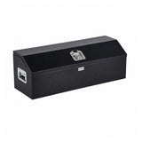Garvee 30"X13"X13" Heavy-Duty Trailer Tongue Tool Box, Black Steel 30 Inch Metal Tool Chest - Angled Door - Weatherproof Rubber Gasket - Rust-Resistant Truck Bed Storage, Black - Black