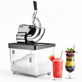 Garvee Commercial Ice Crusher Machine with 4 Blades, 2000RPM 750LBS/H Ice Shaver with 2LBS Hopper Capacity, 350W Stainless Steel Snow Cone Machine for Home Use, Bars, Cafes, Parties, Black - Black