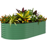 Garvee 8' X 4' X 2' Heavy-Duty Galvanized Raised Garden Bed – Large Metal Planter Box for Flowers, Vegetables, Herbs & Fruits – Rust-Resistant, Bottomless, Easy Assembly,Green - Green
