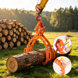 Garvee 36" Log Tongs, Dual Hook Carbon Steel Timber Lifting Tongs for Moving Dragging Logs, Lightweight, Orange - Orange