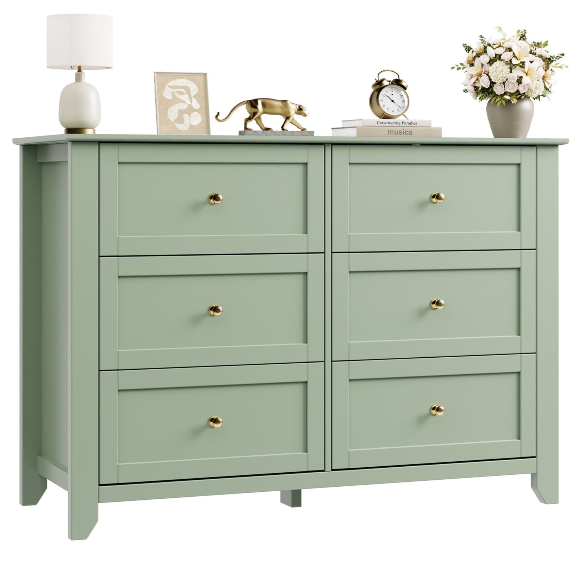 Garvee 6 Drawer Dresser for Bedroom, 47.2
