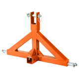 Garvee 3 Point Hitch Receiver 2" with Towing Hook, 3000 lbs Capacity, Q235 Steel, Corrosion-Resistant Powder Coat, Dual-Pin Design, Category 1 Tractors, Subcompact Tractor Use