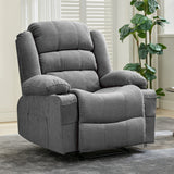 Garvee Oversized Recliner Chair for Adults, Widen Overstuffed Breathable Fabric Lounge Chair with 2 Cup Holders & Side Pockets Soft Lazy Lounge Sofa Chair Sofa for Relaxation, Gray - Gray