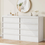 Garvee 8 Drawer Dresser with Large Storage, Modern Design, Sturdy Wood Construction, Anti-Tip, 54in Wide, Bedroom & Living Room Organizer - 