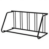 Garvee Floor Bike Rack 5-Bike Single-Side Heavy Duty Steel, Marine-Grade Powder Coating, Freestanding Stability, Grid Dividers, Garage & Outdoor Use - Black