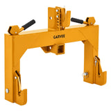 Garvee Heavy-Duty Category 1 3-Point Quick Hitch for Tractor, 3000 lbs Lift Capacity with Built-In 2" Receiver, 5-Level Bolt-On Adjustable Top Hook Tractor Attachment, No Bushing Required, Yellow Finish (24" x 24") - Yellow